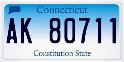 CT license plate AK80711