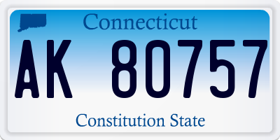 CT license plate AK80757