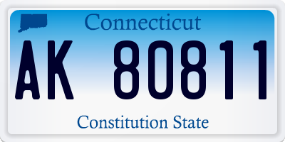 CT license plate AK80811