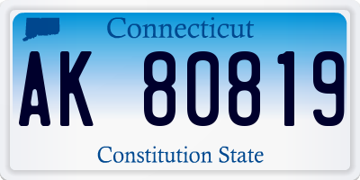 CT license plate AK80819