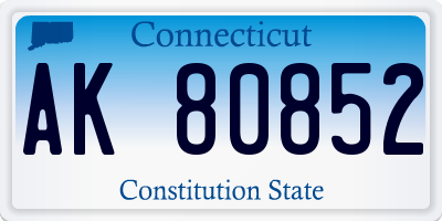 CT license plate AK80852