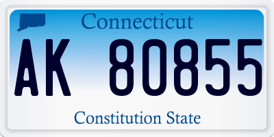 CT license plate AK80855
