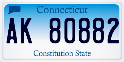 CT license plate AK80882