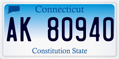 CT license plate AK80940