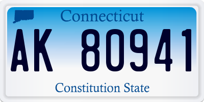 CT license plate AK80941
