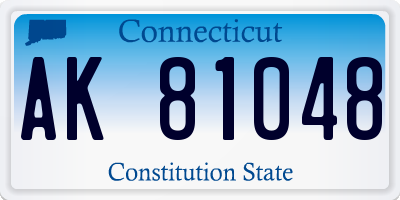 CT license plate AK81048