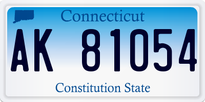 CT license plate AK81054