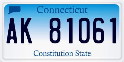 CT license plate AK81061