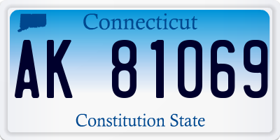 CT license plate AK81069