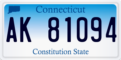 CT license plate AK81094
