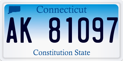 CT license plate AK81097