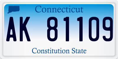 CT license plate AK81109