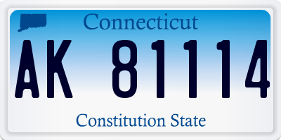 CT license plate AK81114