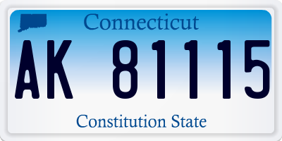 CT license plate AK81115