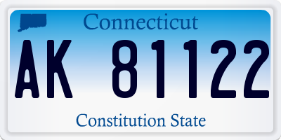 CT license plate AK81122