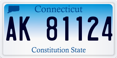 CT license plate AK81124