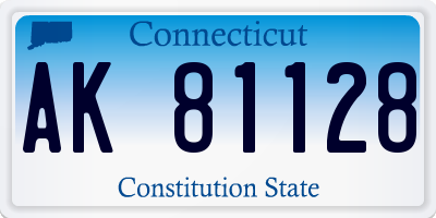 CT license plate AK81128
