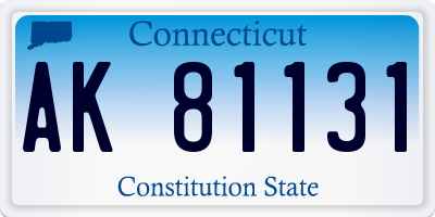 CT license plate AK81131