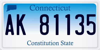 CT license plate AK81135
