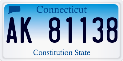 CT license plate AK81138