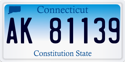 CT license plate AK81139