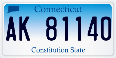 CT license plate AK81140