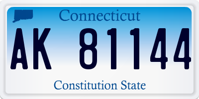 CT license plate AK81144
