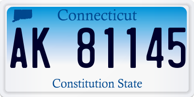 CT license plate AK81145