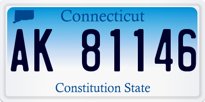 CT license plate AK81146