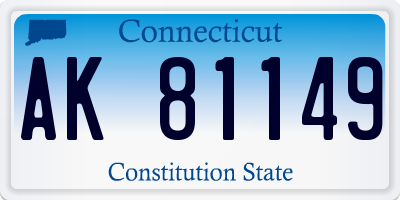 CT license plate AK81149
