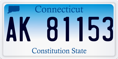 CT license plate AK81153