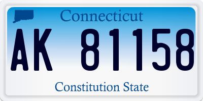 CT license plate AK81158