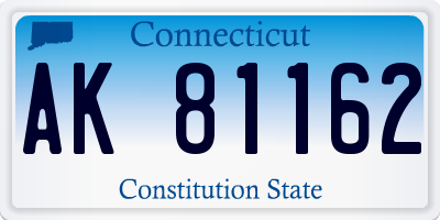 CT license plate AK81162