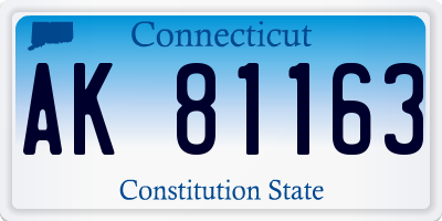 CT license plate AK81163