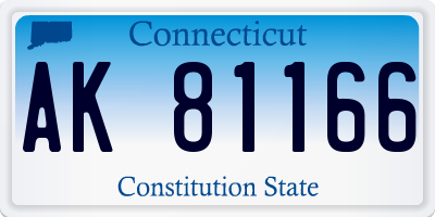CT license plate AK81166