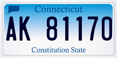 CT license plate AK81170
