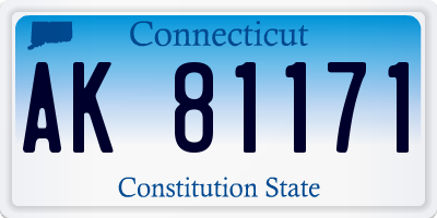CT license plate AK81171