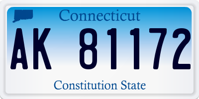 CT license plate AK81172