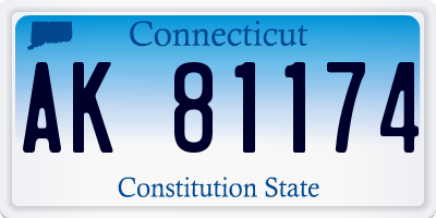 CT license plate AK81174