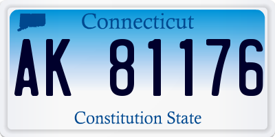 CT license plate AK81176