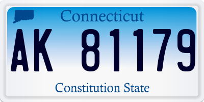 CT license plate AK81179