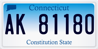 CT license plate AK81180