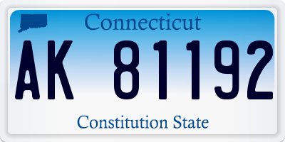 CT license plate AK81192
