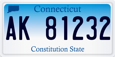 CT license plate AK81232