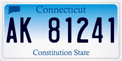 CT license plate AK81241