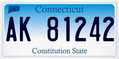 CT license plate AK81242