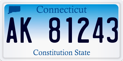 CT license plate AK81243