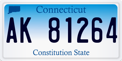 CT license plate AK81264