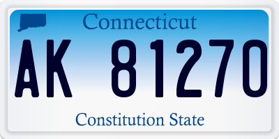 CT license plate AK81270