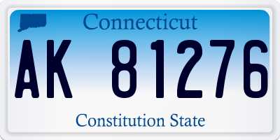 CT license plate AK81276